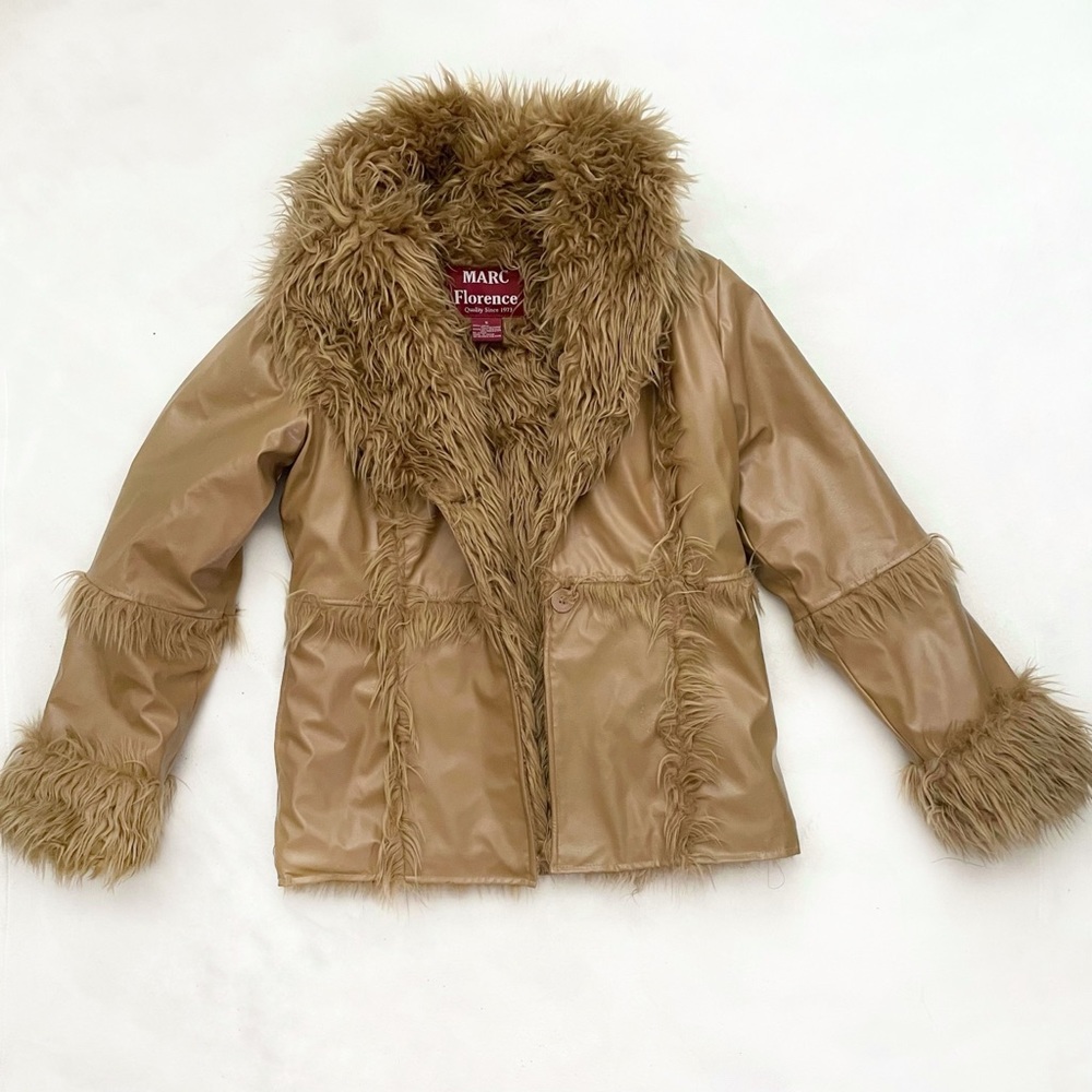 Marc Florence Vintage Patchwork Leather Jacket
